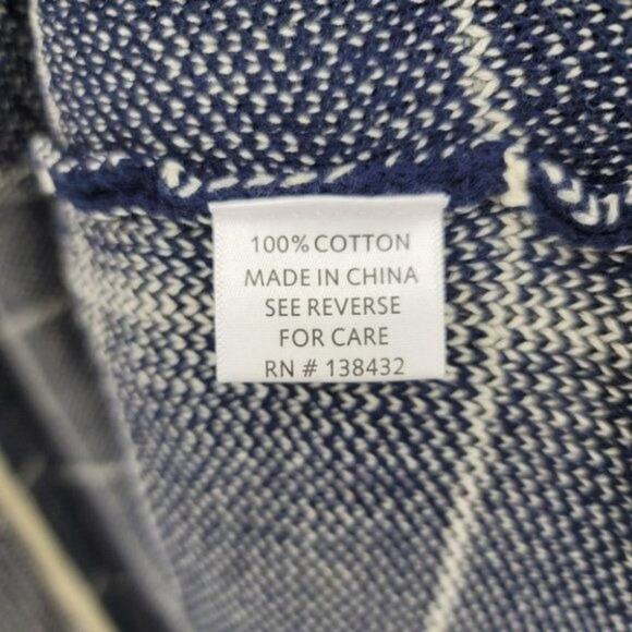 Modcloth Women's Open Front Windowpane Cotton Long Sleeve Cardigan Size 2X - Picture 3 of 4